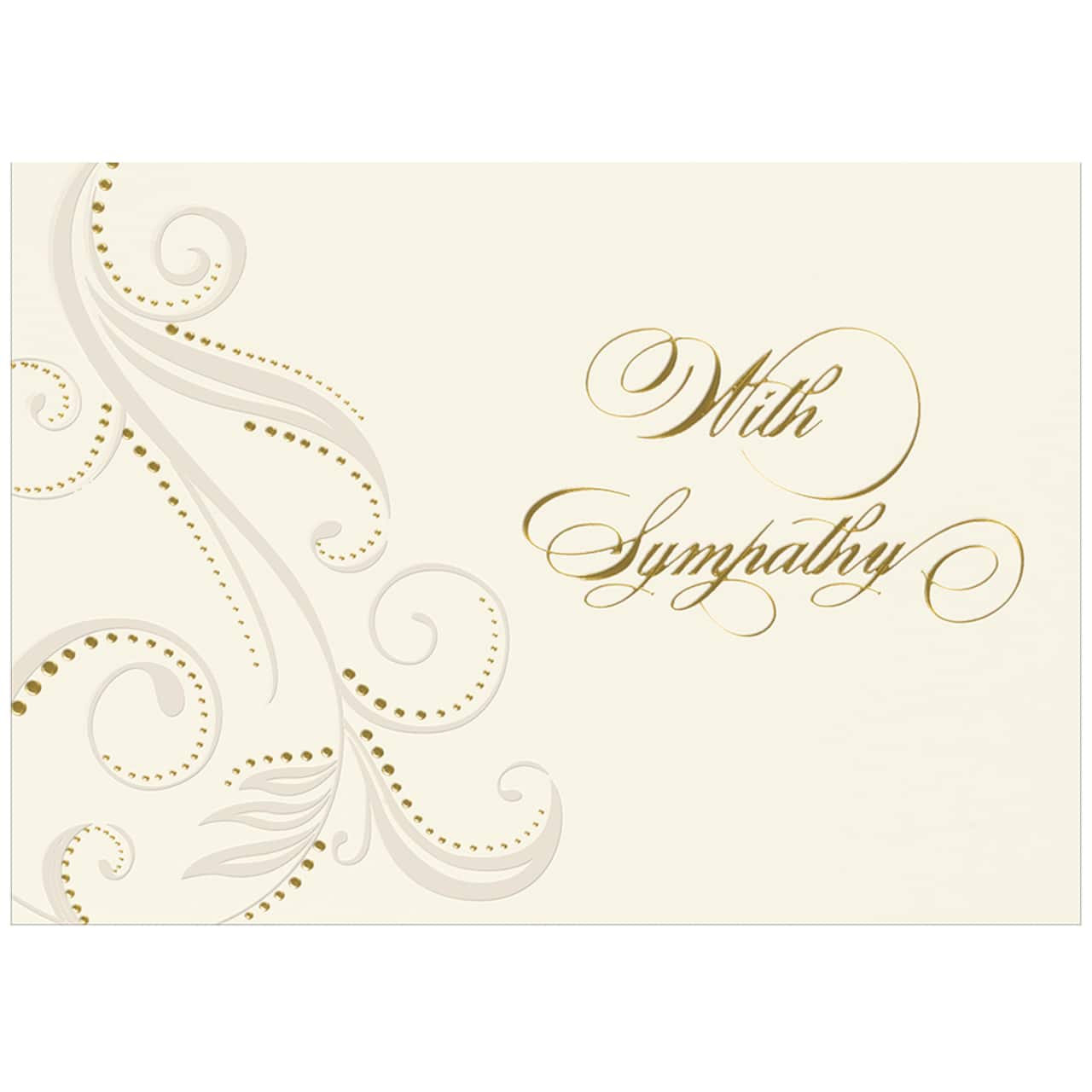 JAM Paper 5.625" x 7.875" With Sympathy Damask Cards & Envelopes, 25ct.